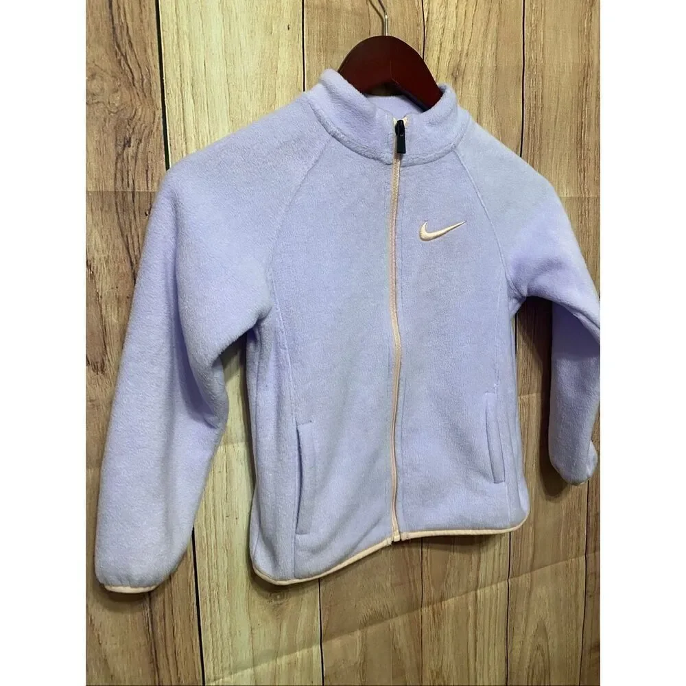 Nike 5-6 years Little Girls Full Zip Fleece Jacket light purple